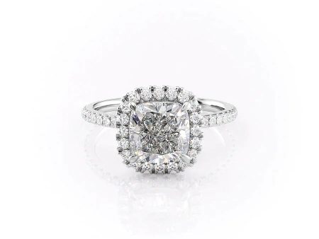 The Lenny Set With A 1 Carat Cushion Lab Diamond Online Sale