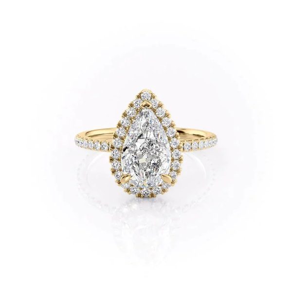 The Lenny Set With A 1 Carat Pear Lab Diamond Online Sale