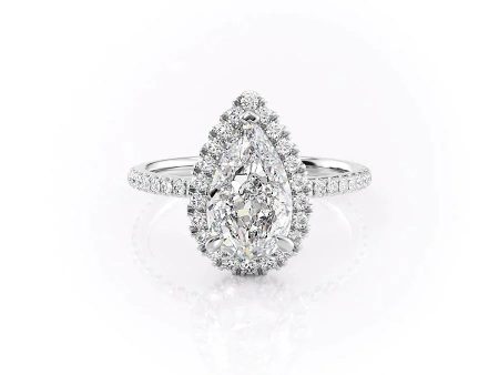 The Lenny Set With A 1.5 Carat Pear Lab Diamond Discount