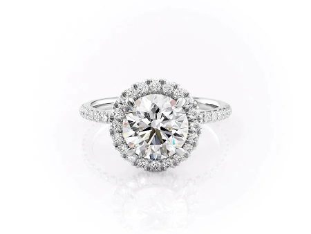 The Lenny Set With A 3 Carat Round Lab Diamond Cheap