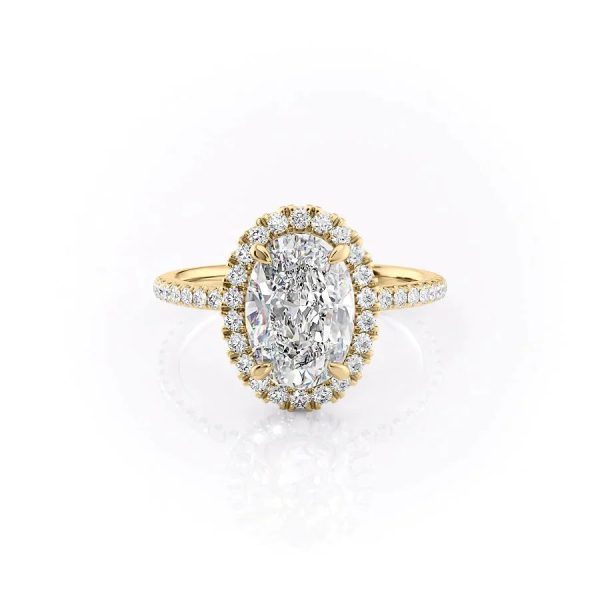 The Lenny Set With A 1.5 Carat Oval Lab Diamond on Sale